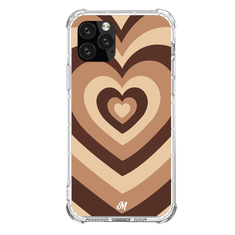 Case para iphone 11 pro max Corazón café - Mandala Cases