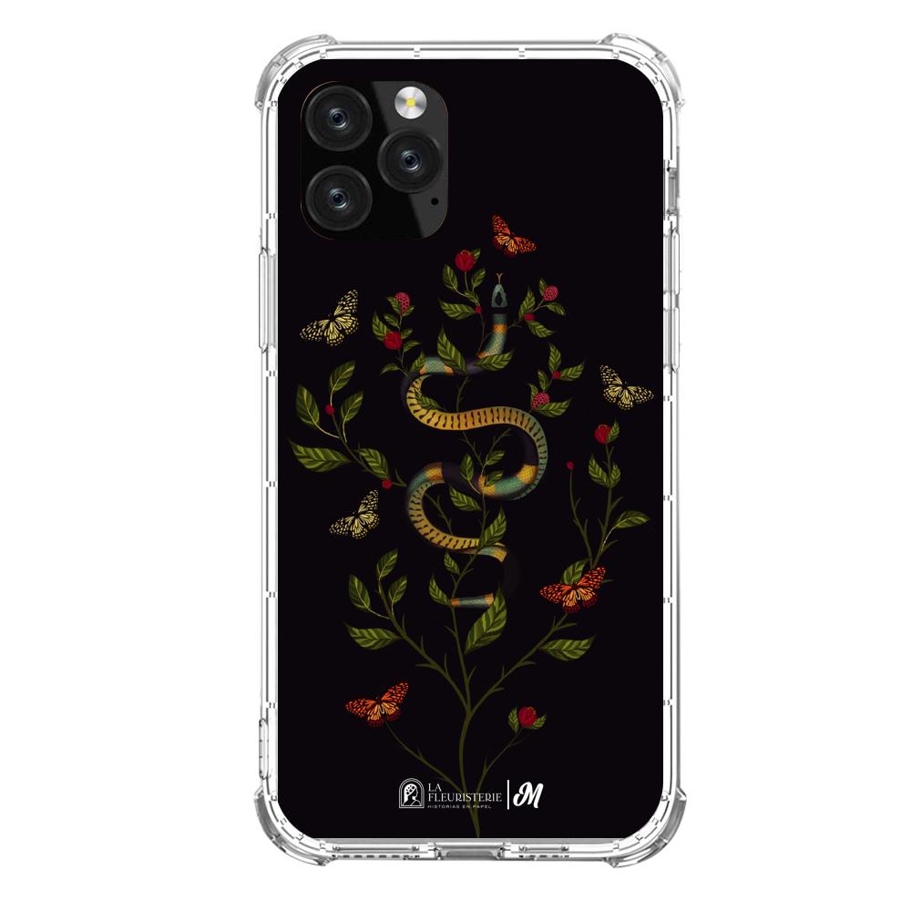 Case para iphone 11 pro max Sanke Flowers Negra - Mandala Cases