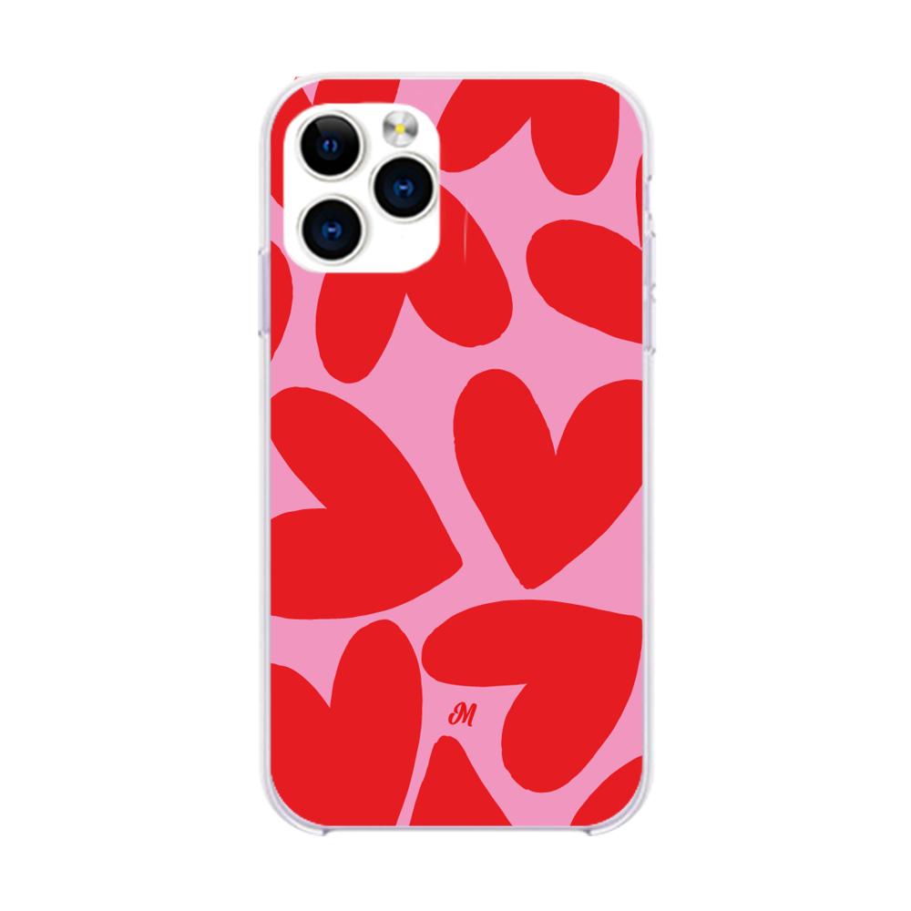 Case para iphone 11 pro max Red Hearts - Mandala Cases