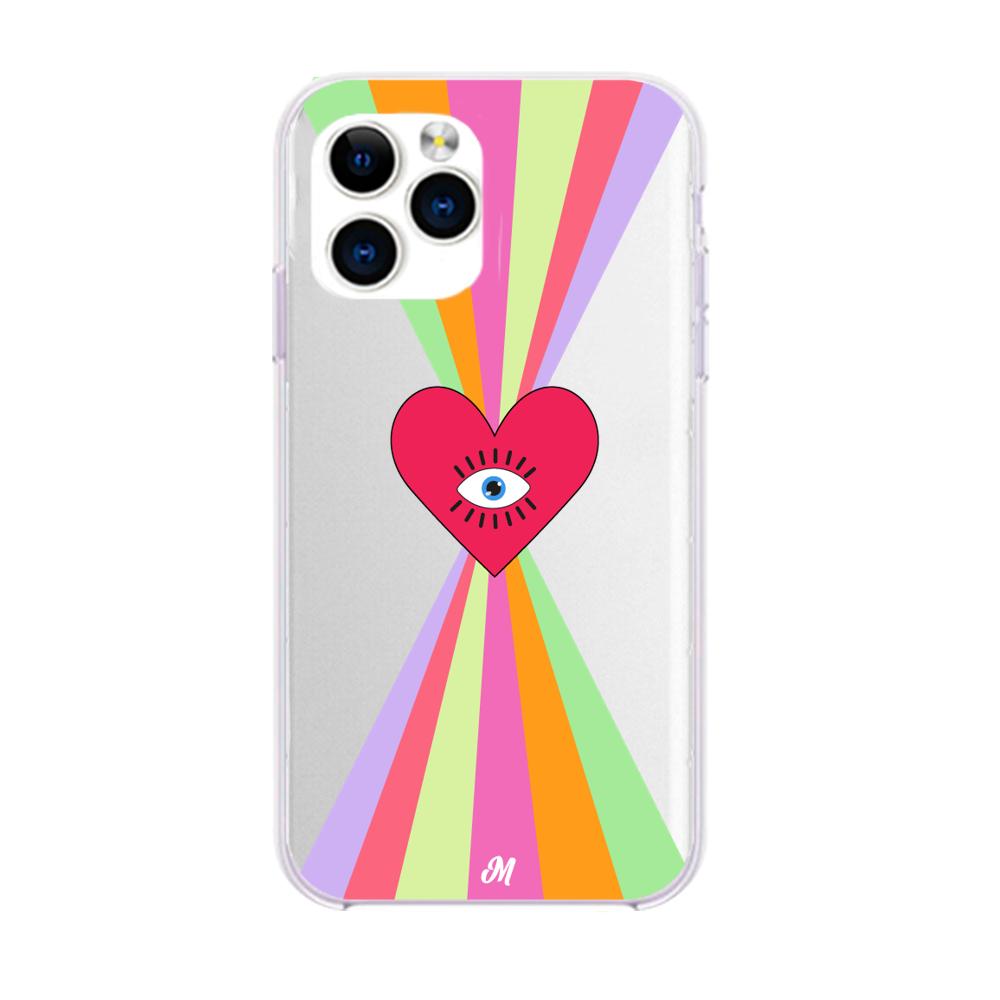 Case para iphone 11 pro max Corazon arcoiris - Mandala Cases