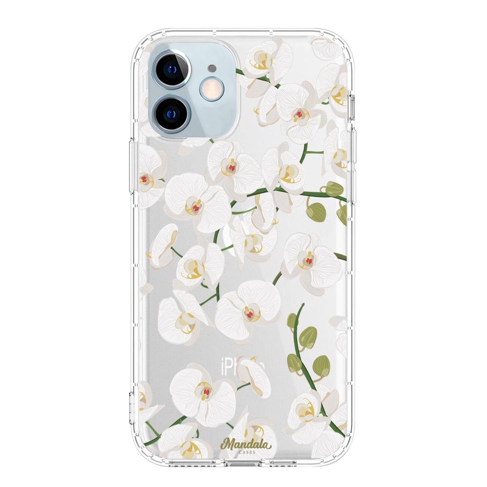 Case para iphone 12 Mini Funda Orquídeas  - Mandala Cases