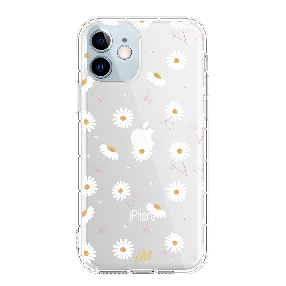 Case para iphone 12 Mini Funda Flores Blancas Delicadas - Mandala Cases