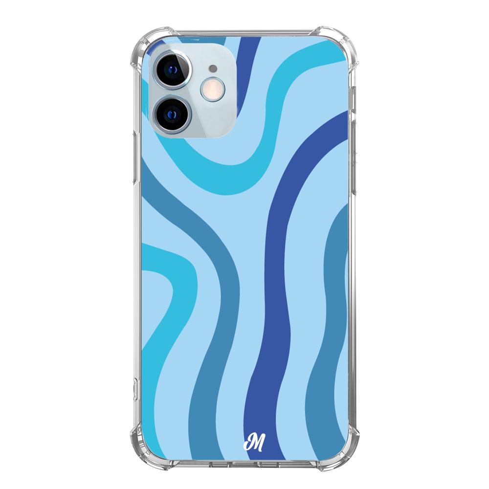 Case para iphone 12 Mini Líneas Azules - Mandala Cases