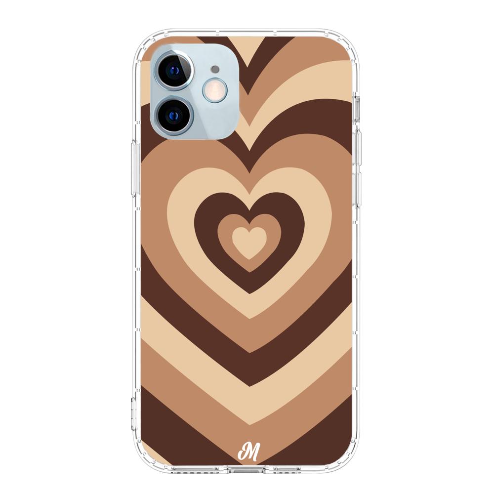 Case para iphone 12 Mini Corazón café - Mandala Cases