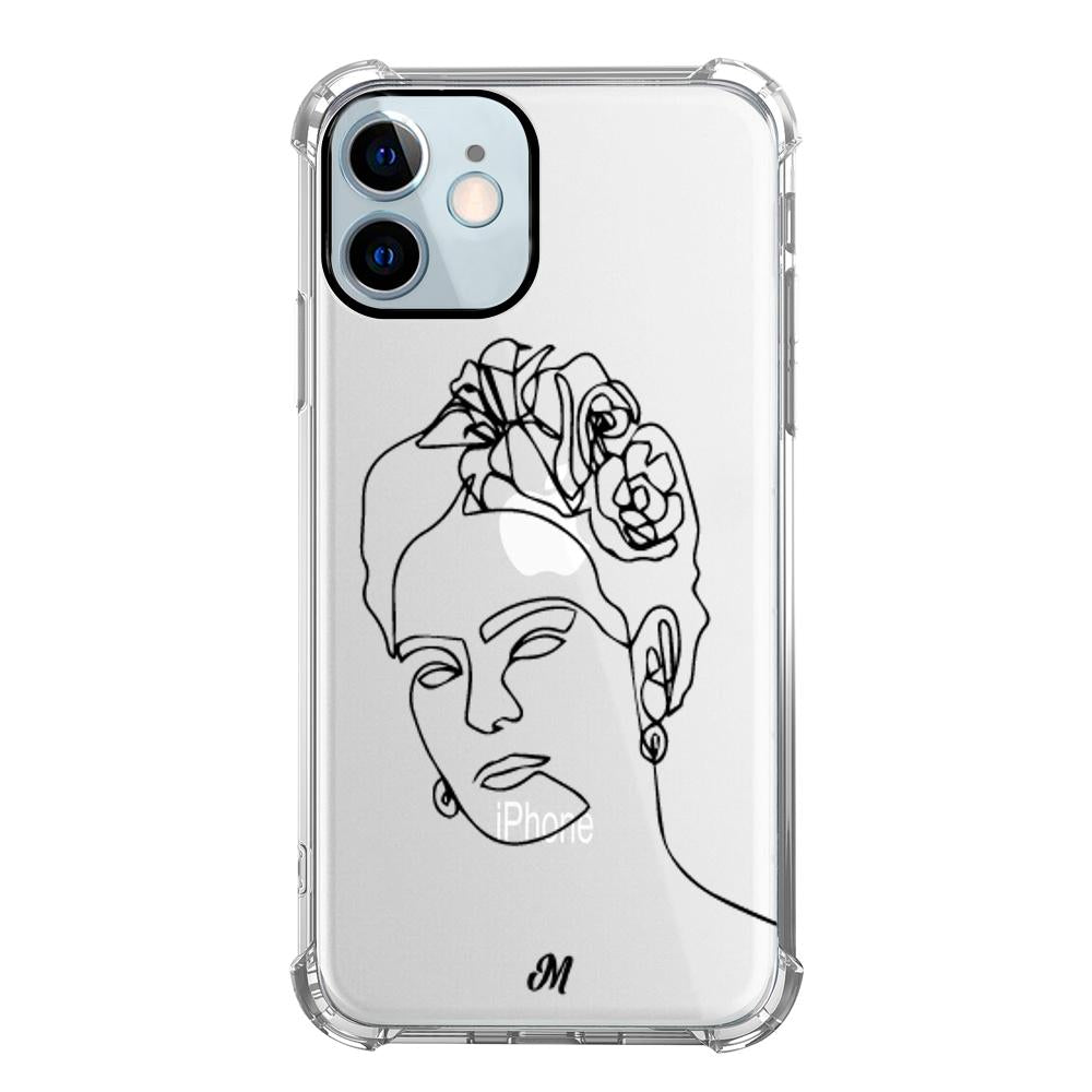 Estuches para iphone 12 Mini - Frida Line Art Case  - Mandala Cases
