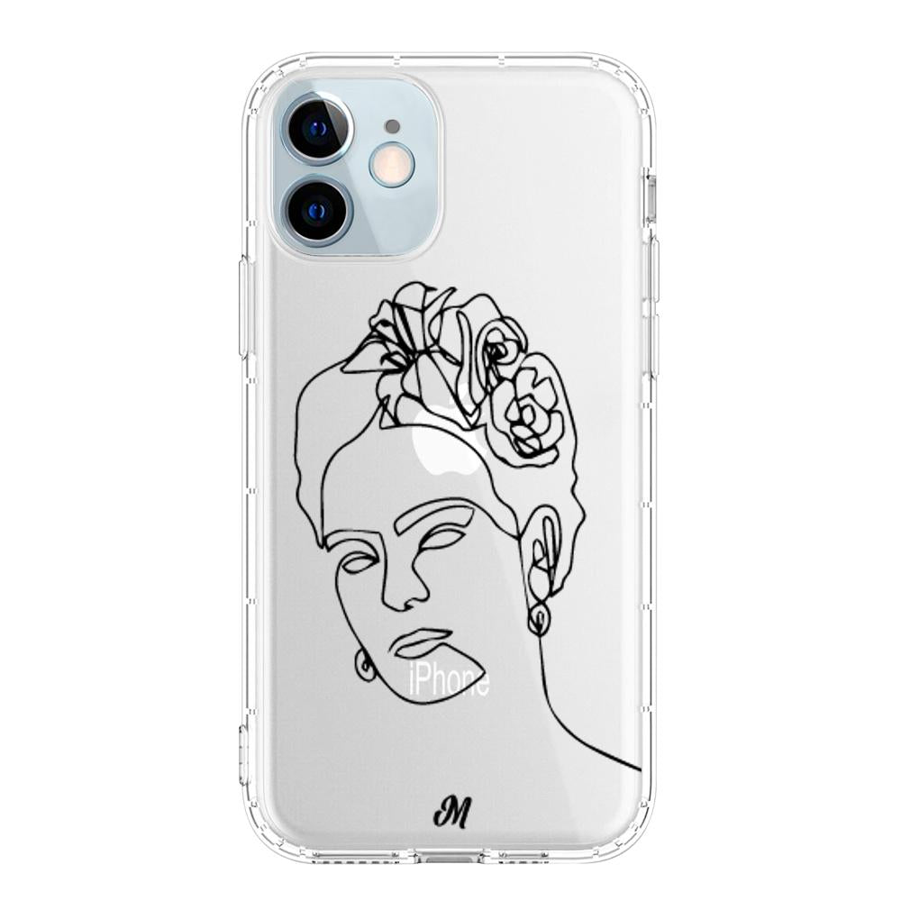 Estuches para iphone 12 Mini - Frida Line Art Case  - Mandala Cases