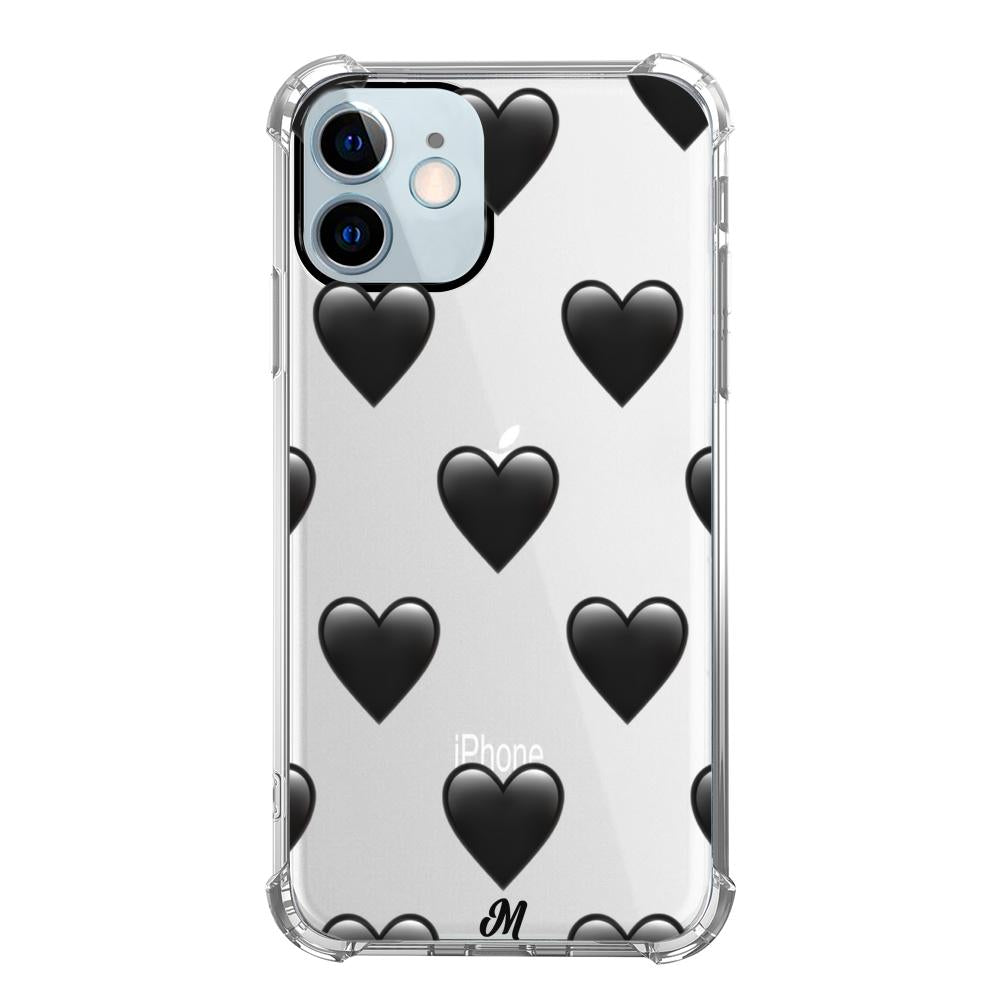 Case para iphone 12 Mini de Corazón Negro - Mandala Cases