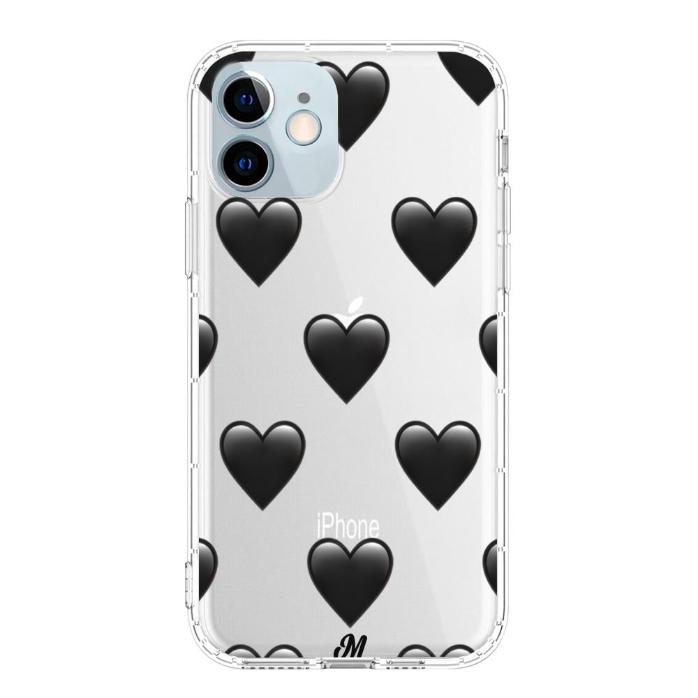 Case para iphone 12 Mini de Corazón Negro - Mandala Cases