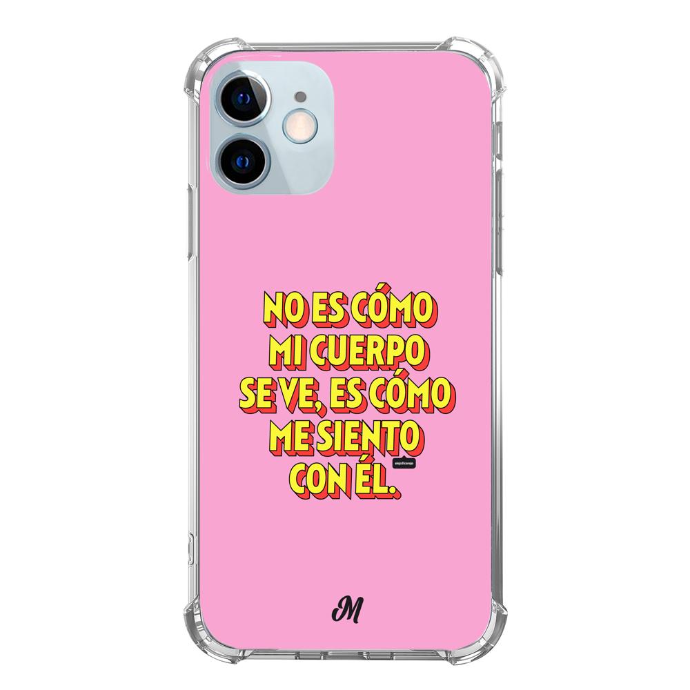 Estuches para iphone 12 Mini - Vive tu cuerpo Pink Case  - Mandala Cases