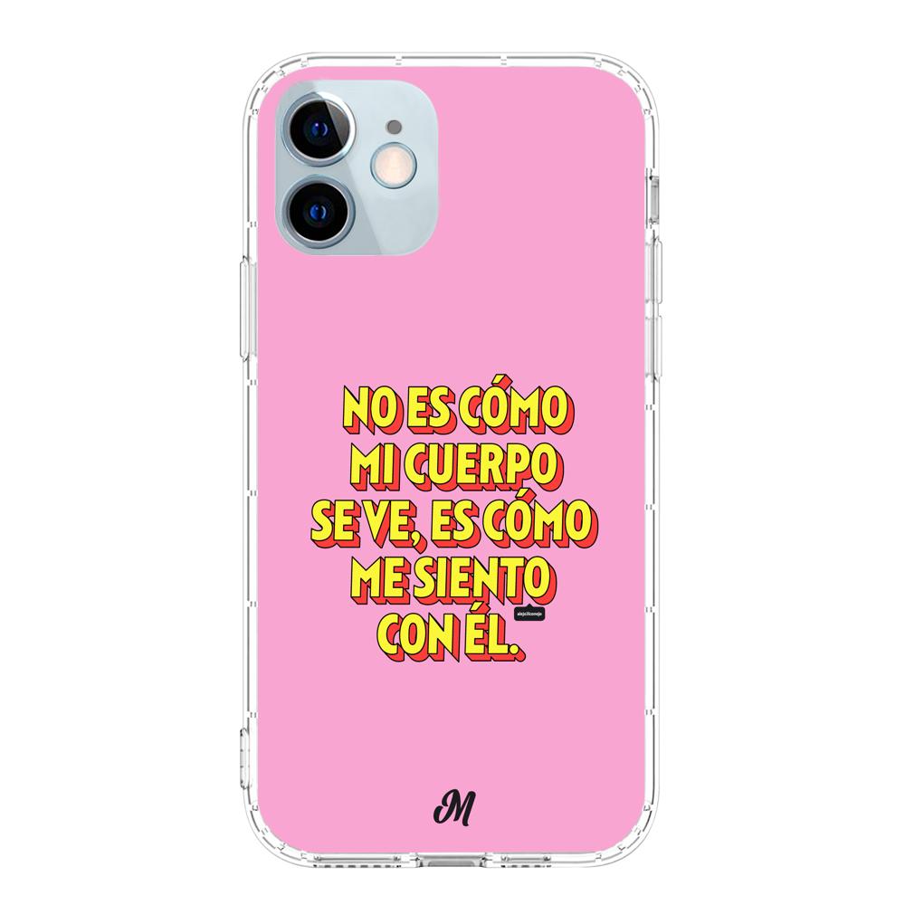 Estuches para iphone 12 Mini - Vive tu cuerpo Pink Case  - Mandala Cases