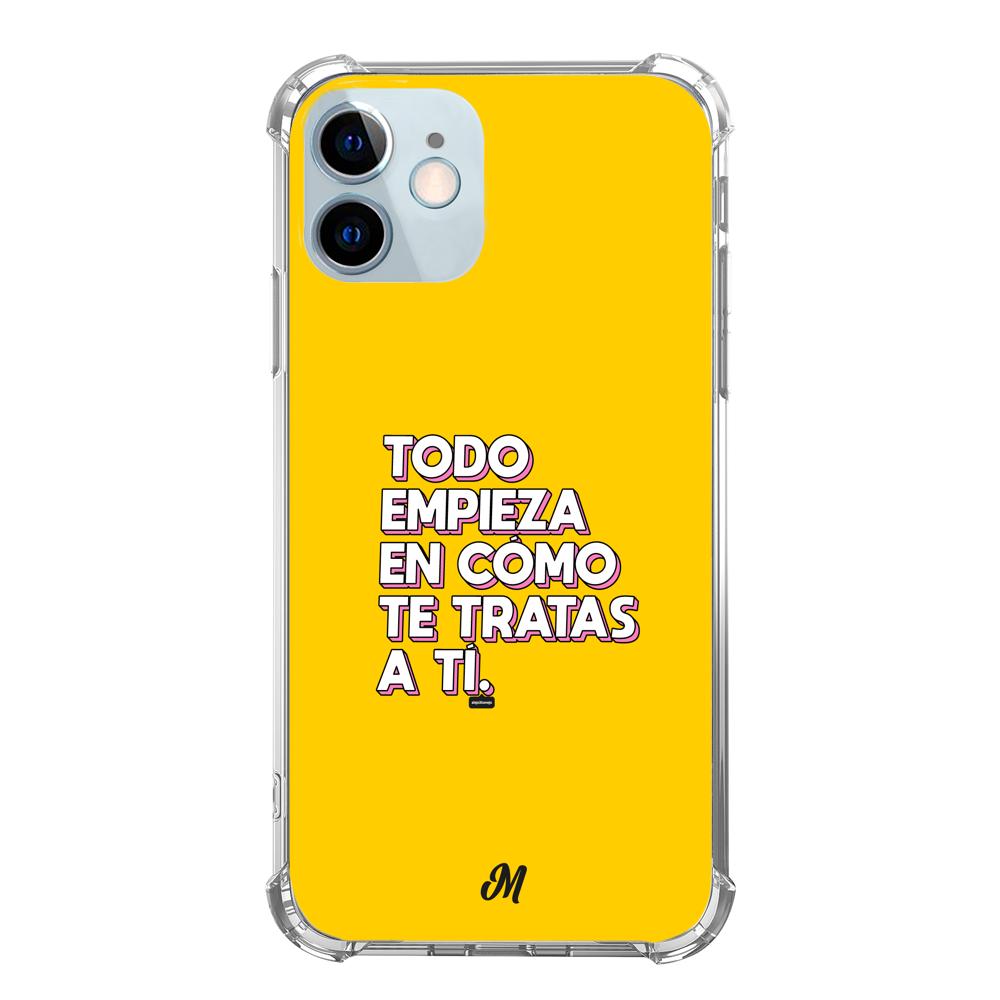 Estuches para iphone 12 Mini - Empieza por ti Yellow Case  - Mandala Cases