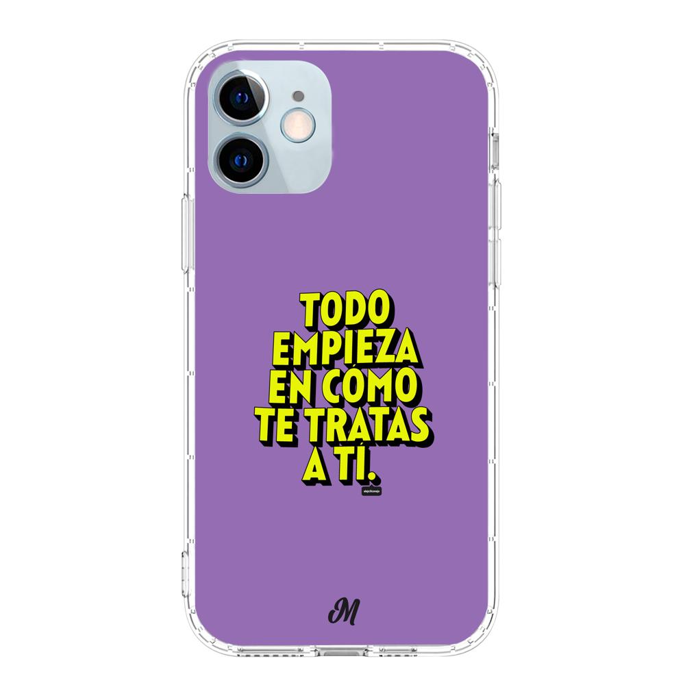 Estuches para iphone 12 Mini - Empieza por ti Purple Case  - Mandala Cases