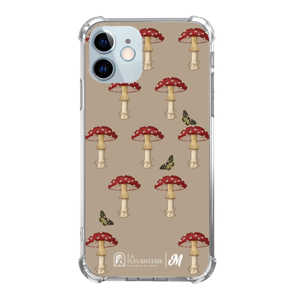 Case para iphone 12 Mini Hongo Patrón Crema - Mandala Cases