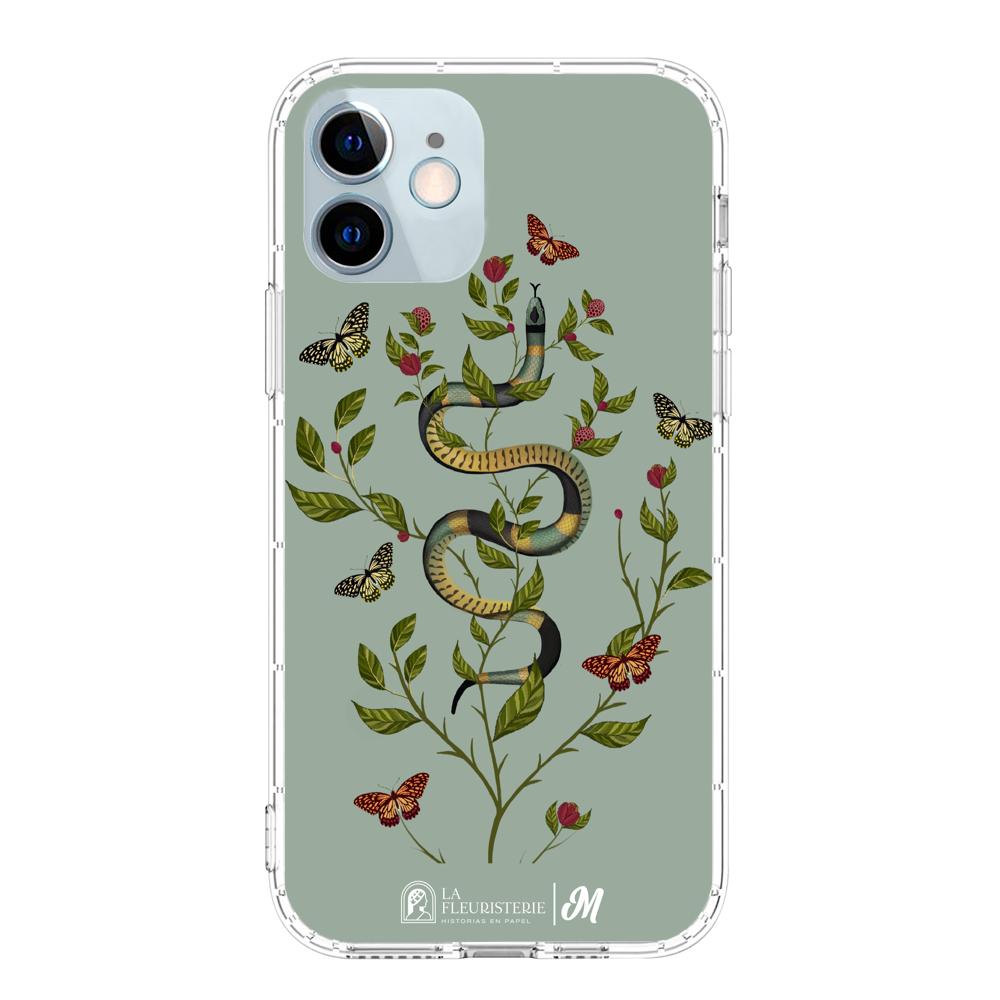 Case para iphone 12 Mini Snake Flowers Menta - Mandala Cases