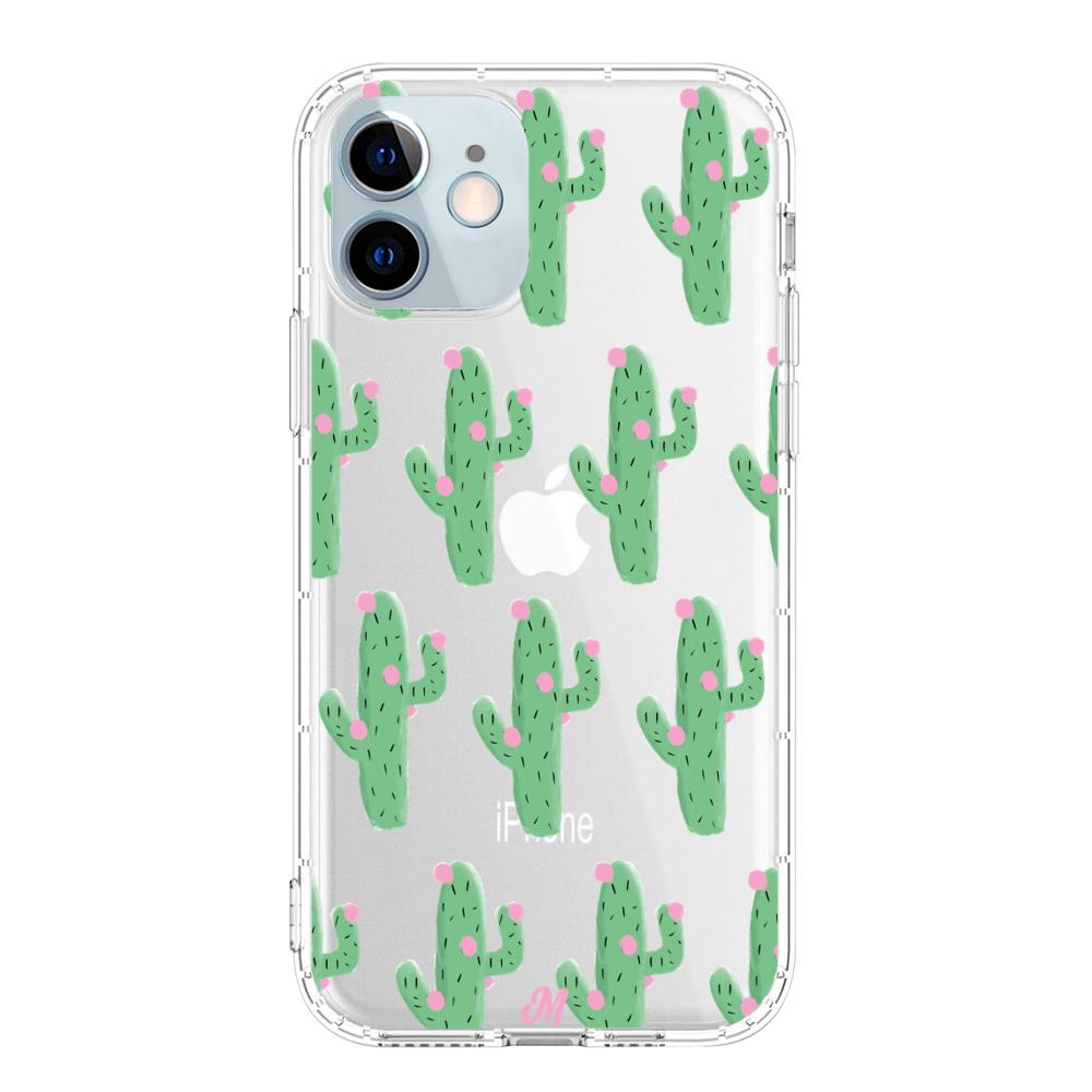 Case para iphone 12 Mini Cactus Con Flor Rosa  - Mandala Cases
