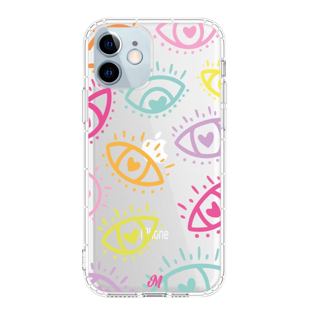 Case para iphone 12 Mini Eyes In Love-  - Mandala Cases
