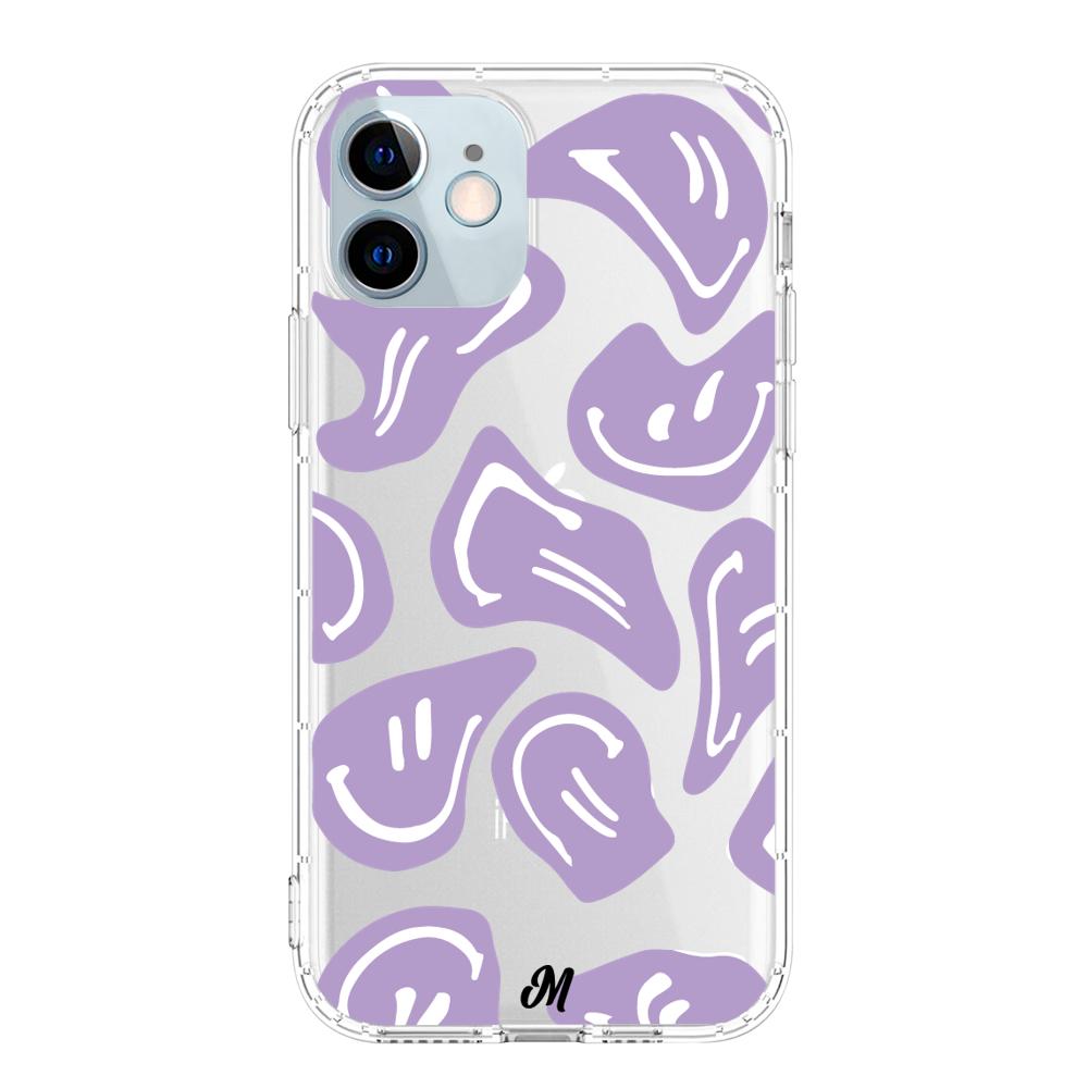 Case para iphone 12 Mini Happy Face Morado-  - Mandala Cases