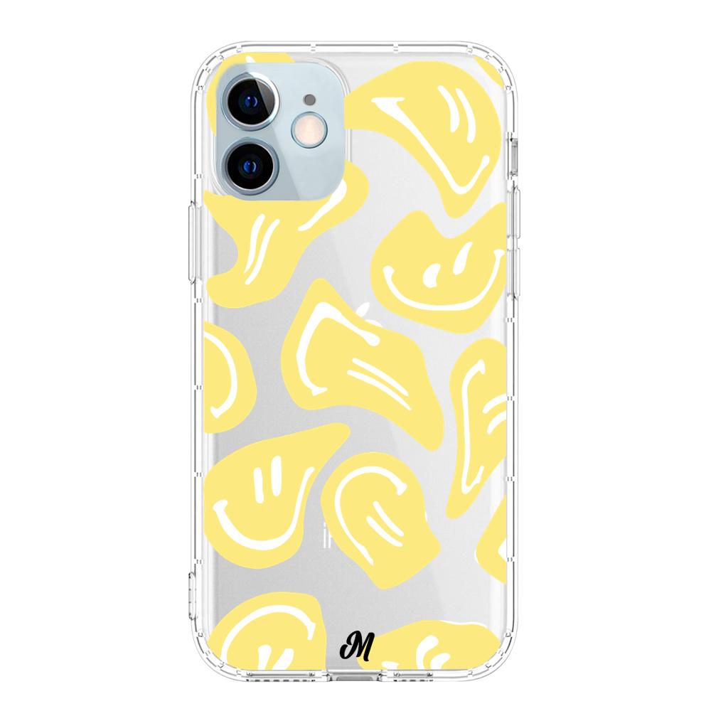 Case para iphone 12 Mini Happy Face Amarillo-  - Mandala Cases