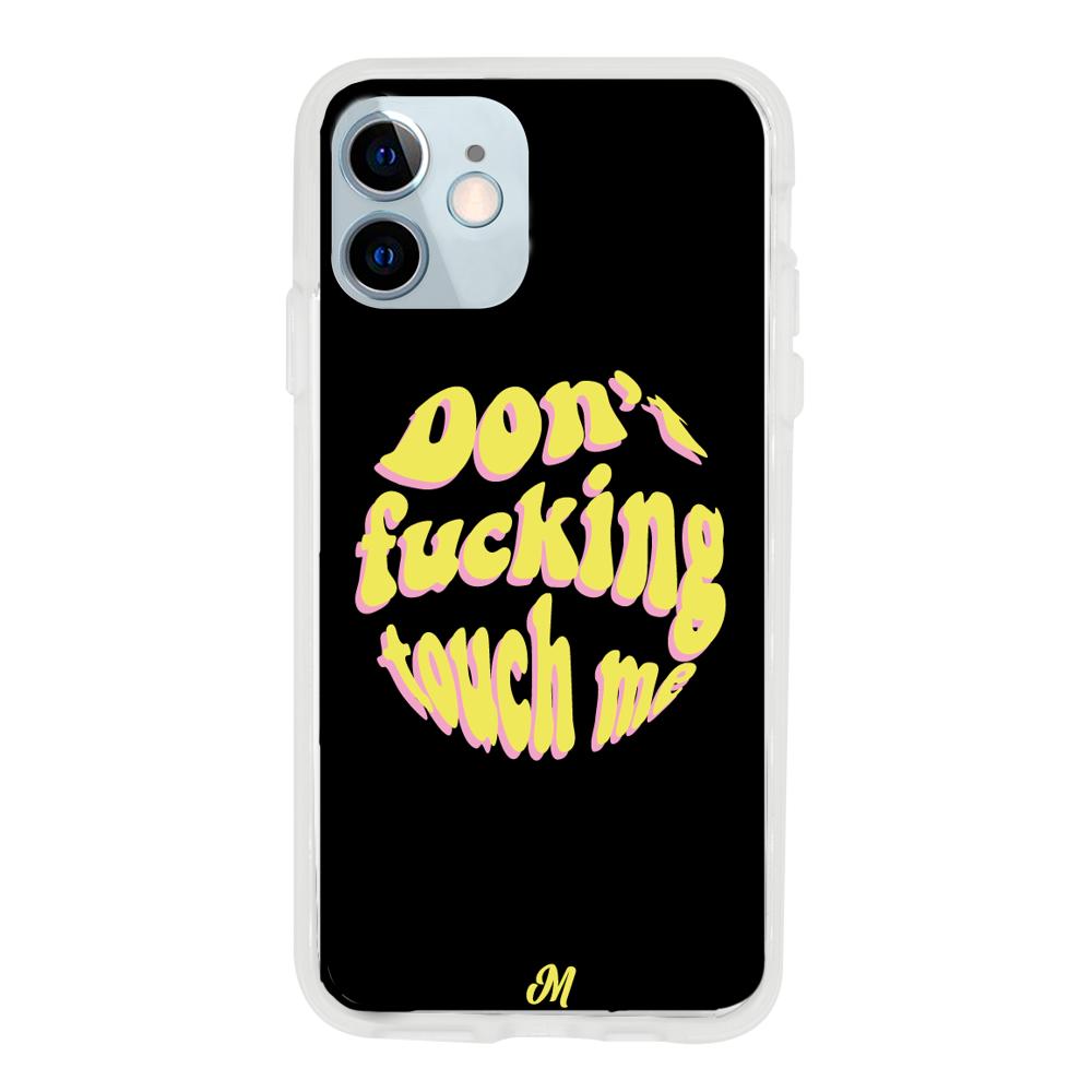Case para iphone 12 Mini Don't fucking touch me amarillo - Mandala Cases