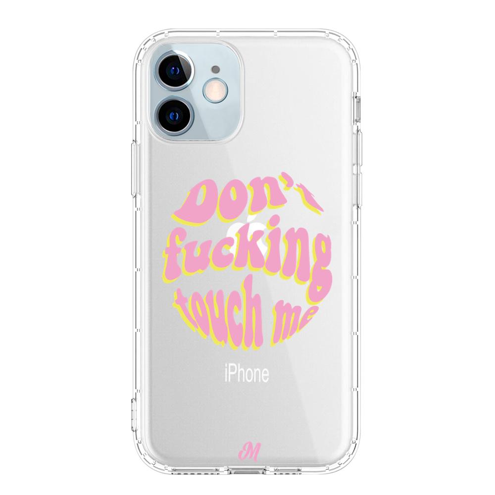 Case para iphone 12 Mini Don't fucking touch me rosa - Mandala Cases