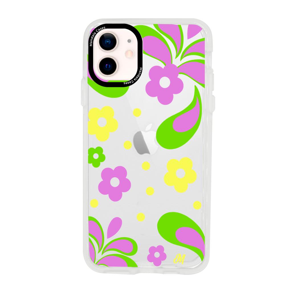 Case para iphone 12 Mini Flores moradas aesthetic - Mandala Cases