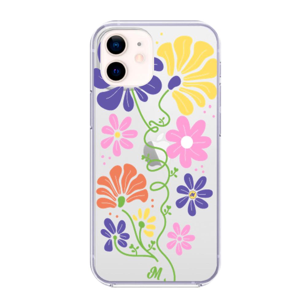 Case para iphone 12 Mini Flores abstractas - Mandala Cases