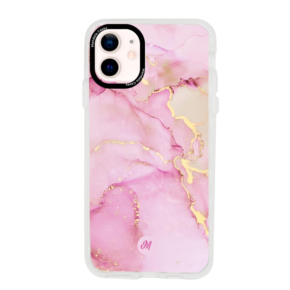 Cases para iphone 12 Mini Pink marble - Mandala Cases