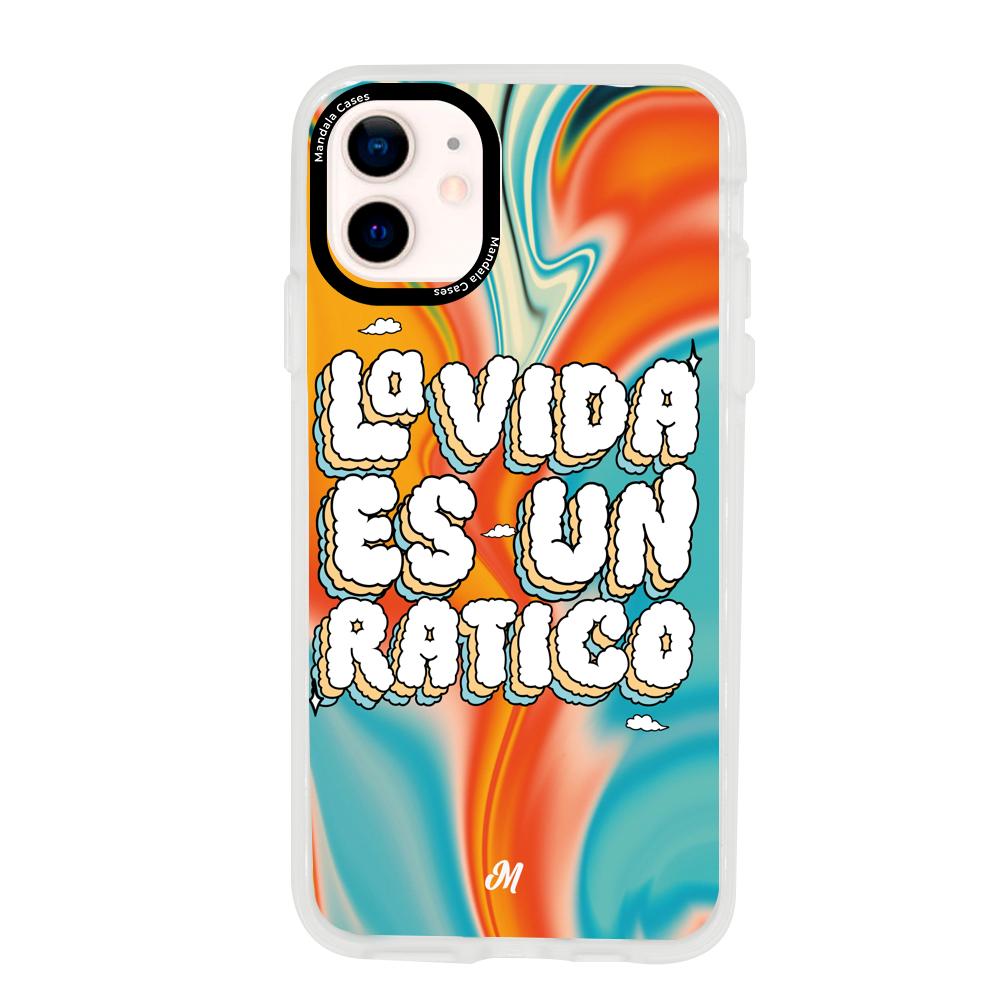 Cases para iphone 12 Mini LA VIDA ES UN RATICO - Mandala Cases