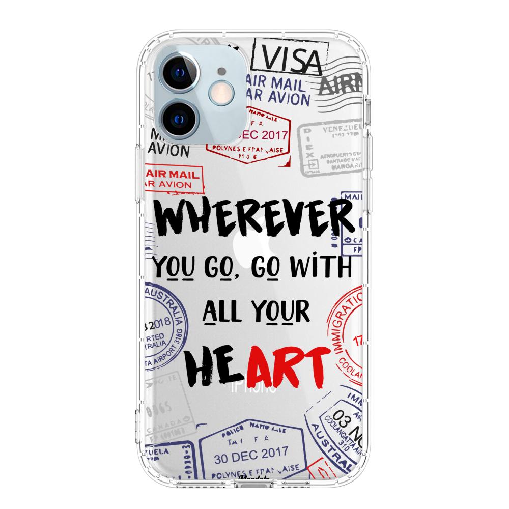 Case para iphone 12 Mini Go With Your Heart - Mandala Cases