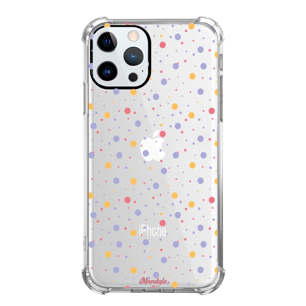 Case para iphone 12 pro max puntos de coloridos-  - Mandala Cases