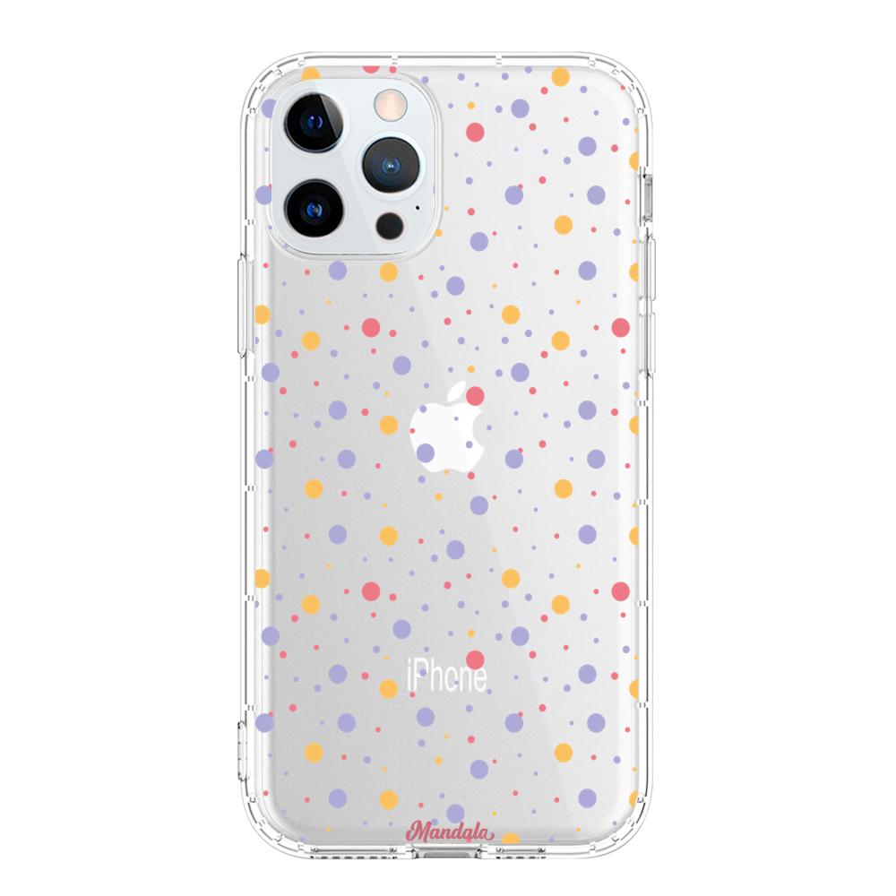 Case para iphone 12 pro max puntos de coloridos-  - Mandala Cases