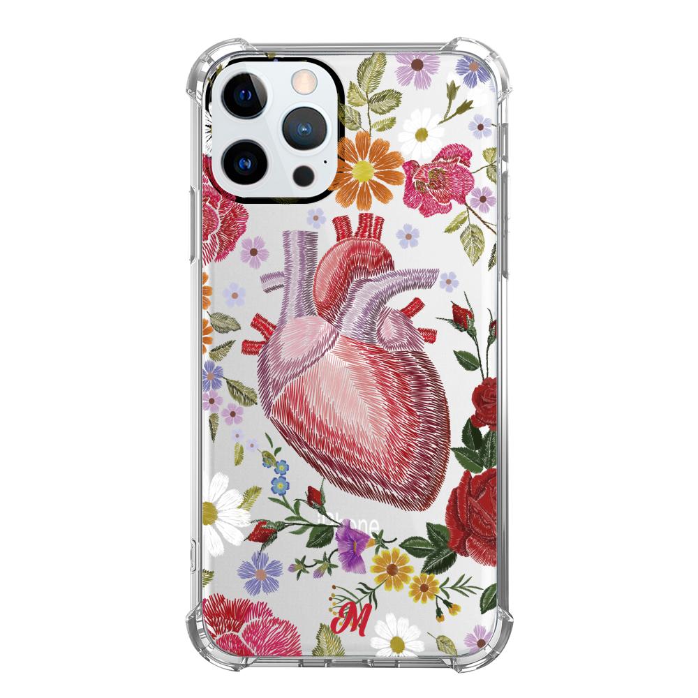 Case para iphone 12 pro max Funda Corazón con Flores - Mandala Cases