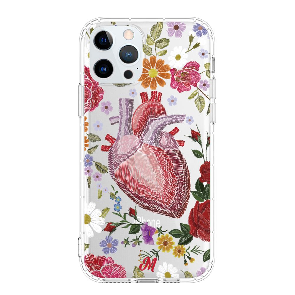 Case para iphone 12 pro max Funda Corazón con Flores - Mandala Cases