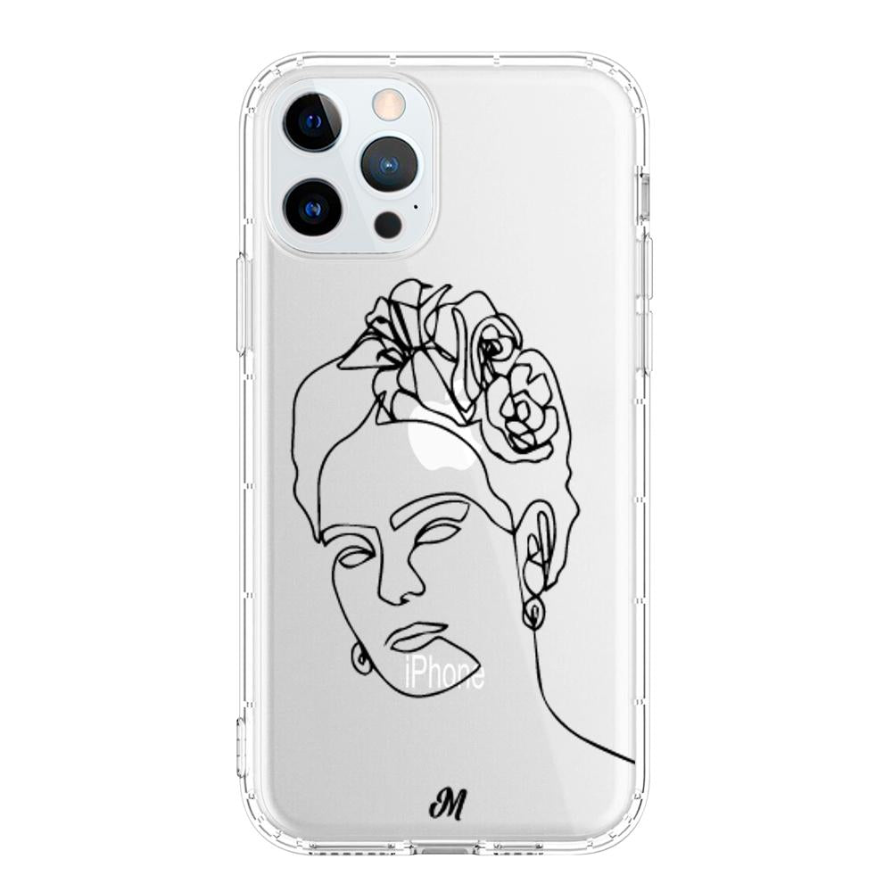 Estuches para iphone 12 pro max - Frida Line Art Case  - Mandala Cases