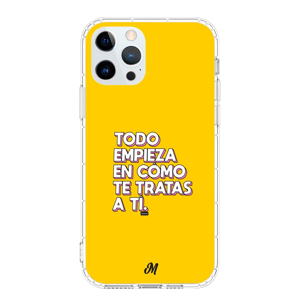 Estuches para iphone 12 pro max - Empieza por ti Yellow Case  - Mandala Cases