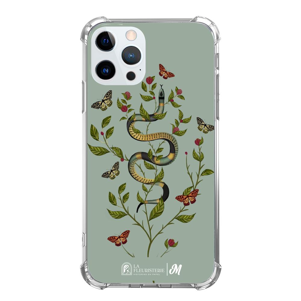 Case para iphone 12 pro max Snake Flowers Menta - Mandala Cases