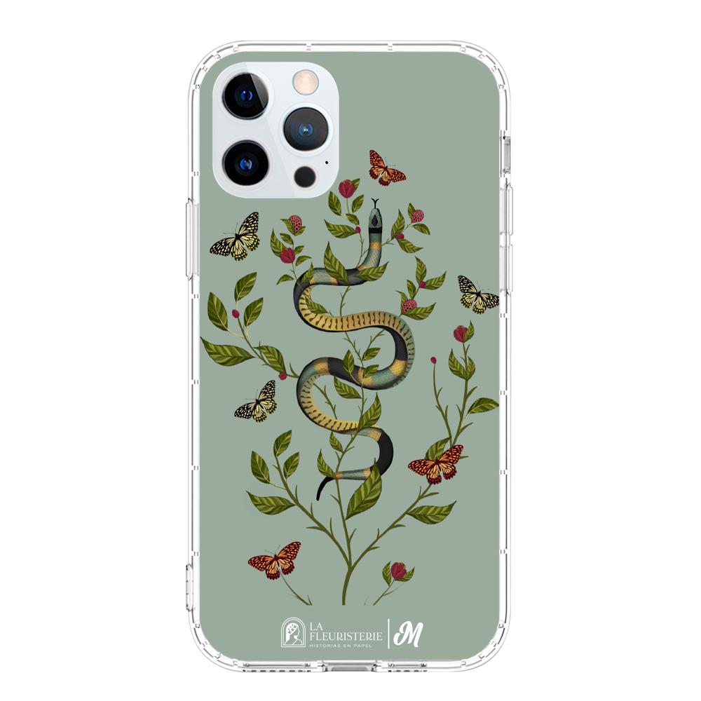 Case para iphone 12 pro max Snake Flowers Menta - Mandala Cases