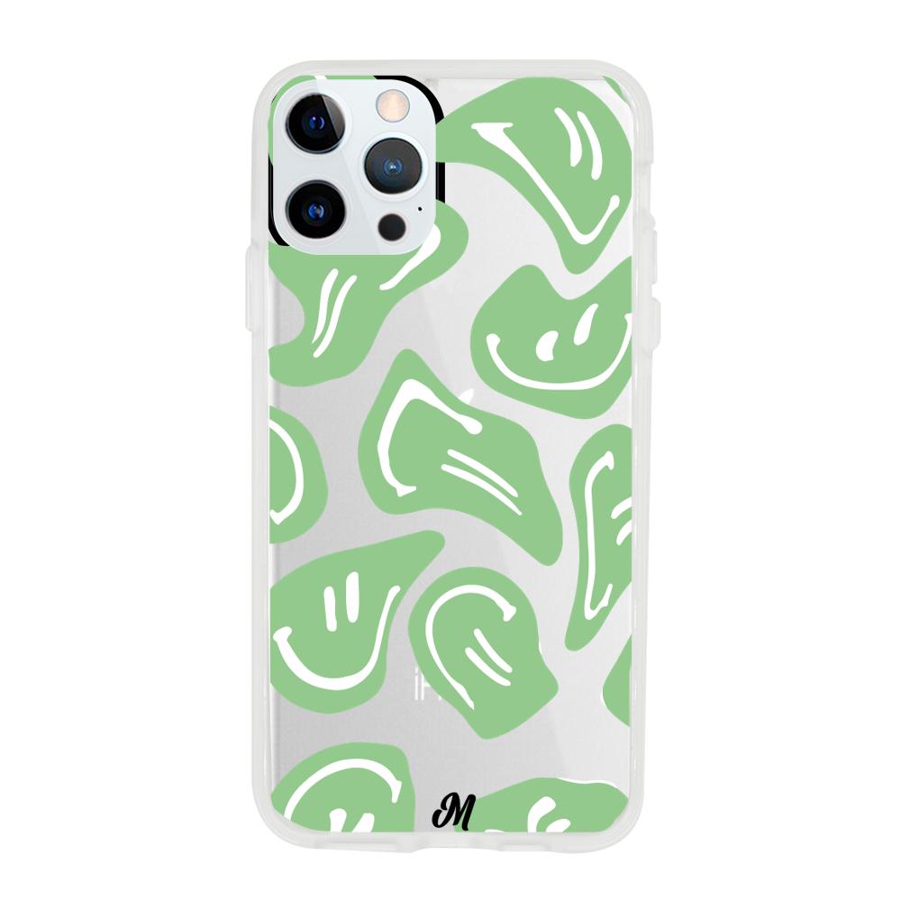 Case para iphone 12 pro max Happy Face Verde-  - Mandala Cases