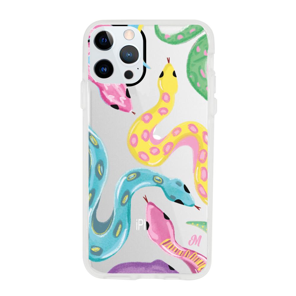 Case para iphone 12 pro max Serpientes coloridas - Mandala Cases