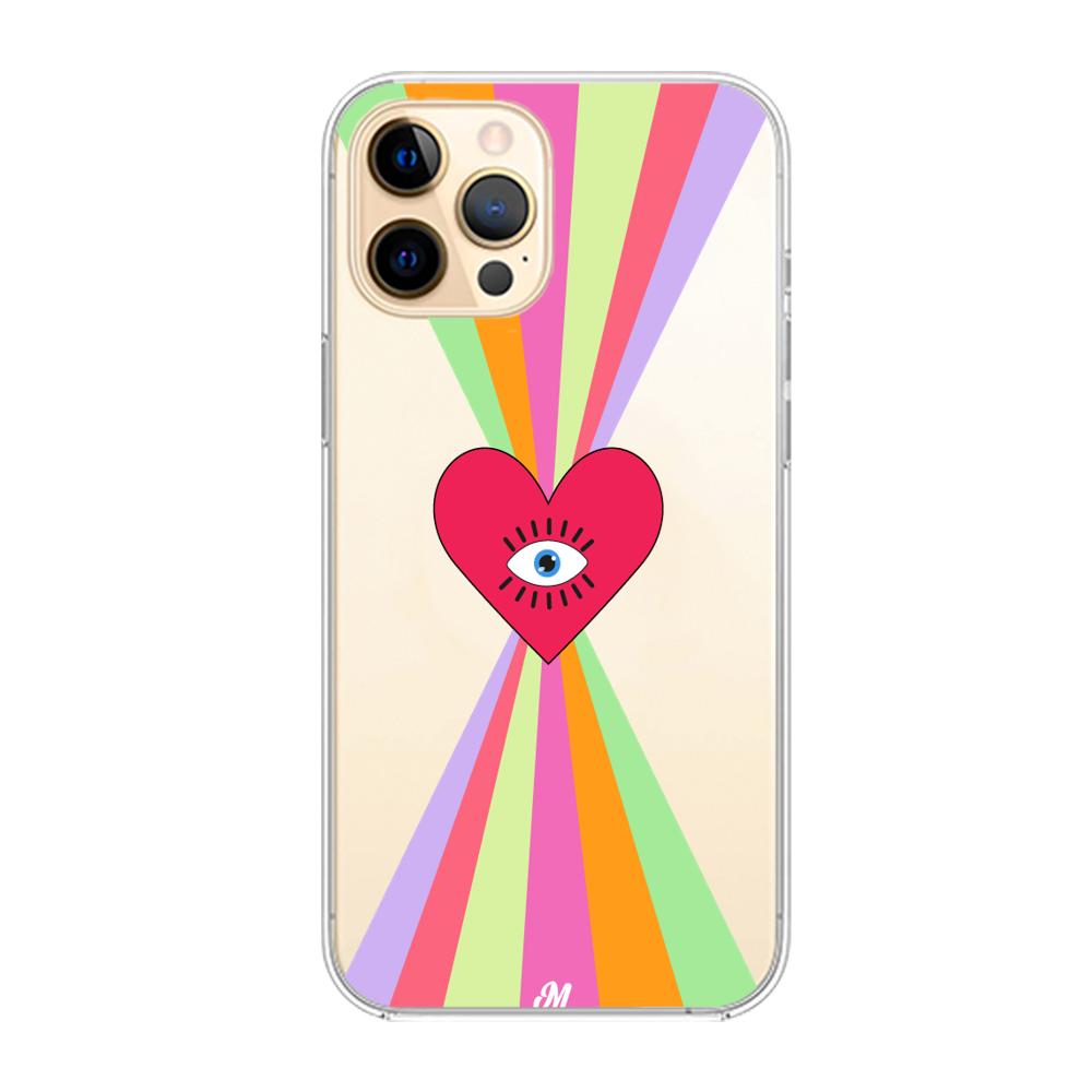 Case para iphone 12 pro max Corazon arcoiris - Mandala Cases