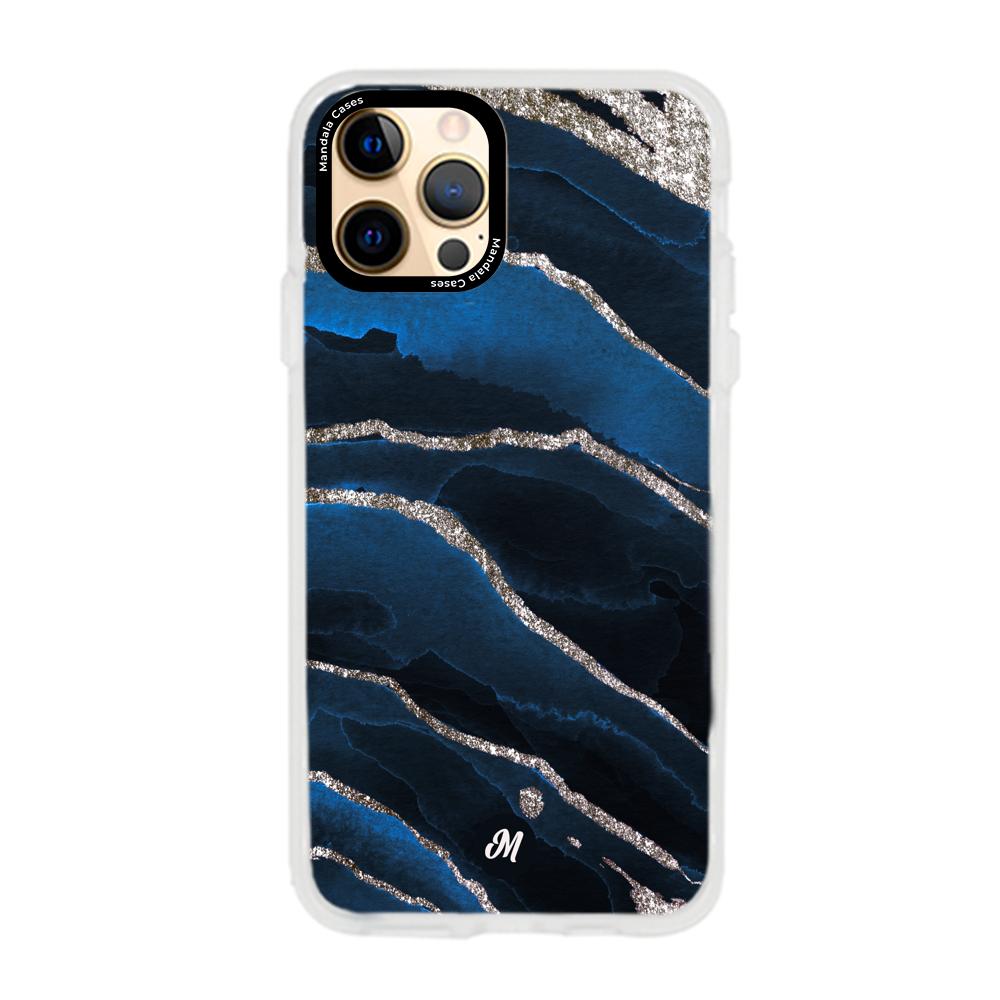 Cases para iphone 12 pro max Marble Blue - Mandala Cases