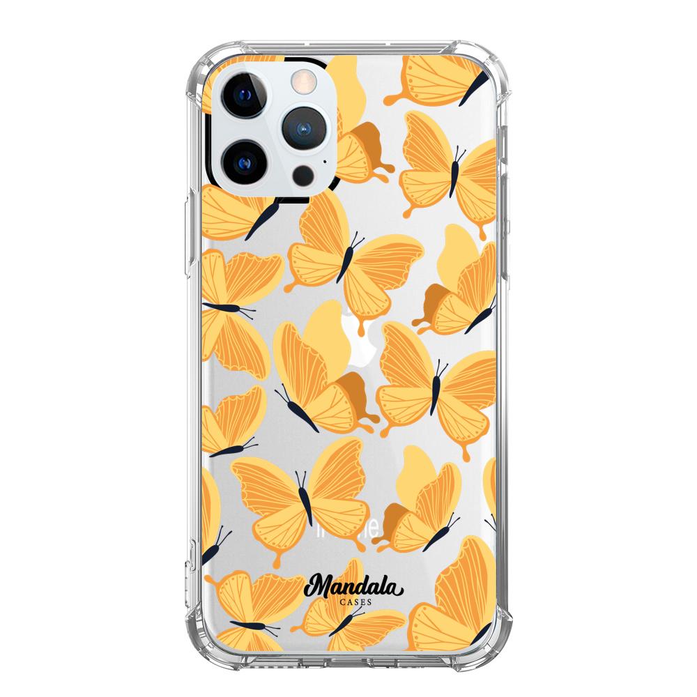 Estuches para iphone 12 pro max - Yellow Butterflies Case  - Mandala Cases