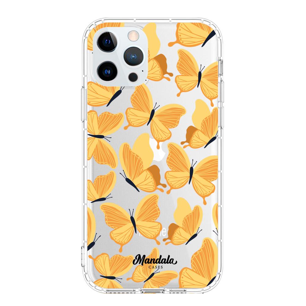 Estuches para iphone 12 pro max - Yellow Butterflies Case  - Mandala Cases
