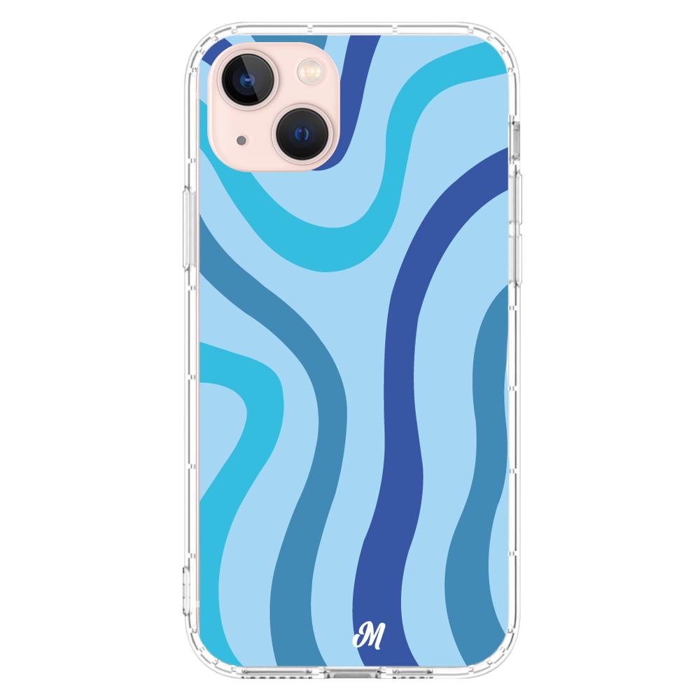Case para iphone 13 Mini Líneas Azules - Mandala Cases