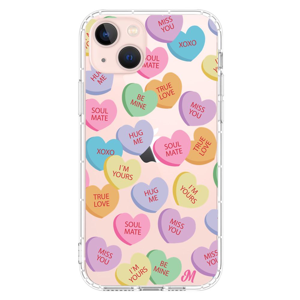 Case para iphone 13 Mini Corazones de caramelo - Mandala Cases