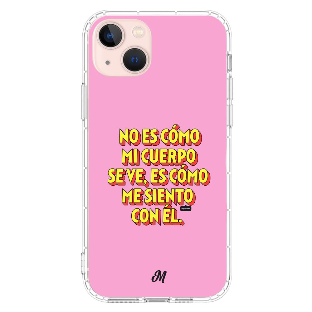 Estuches para iphone 13 Mini - Vive tu cuerpo Pink Case  - Mandala Cases