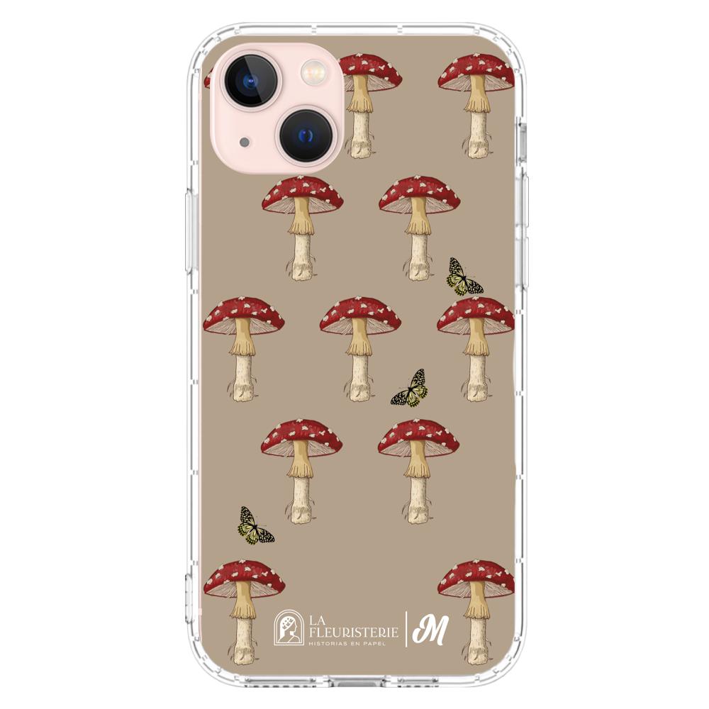 Case para iphone 13 Mini Hongo Patrón Crema - Mandala Cases