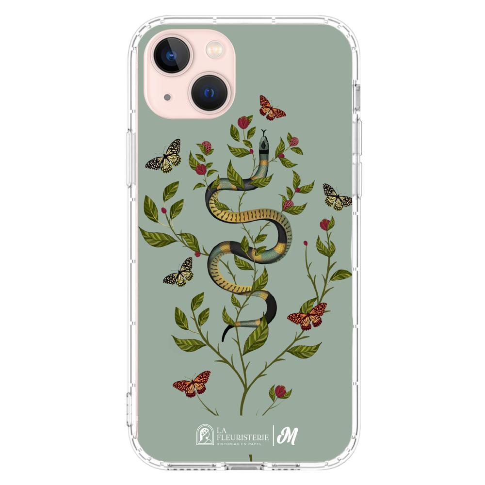Case para iphone 13 Mini Snake Flowers Menta - Mandala Cases