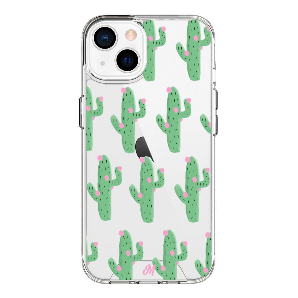 Case para iphone 13 Mini Cactus Con Flor Rosa  - Mandala Cases
