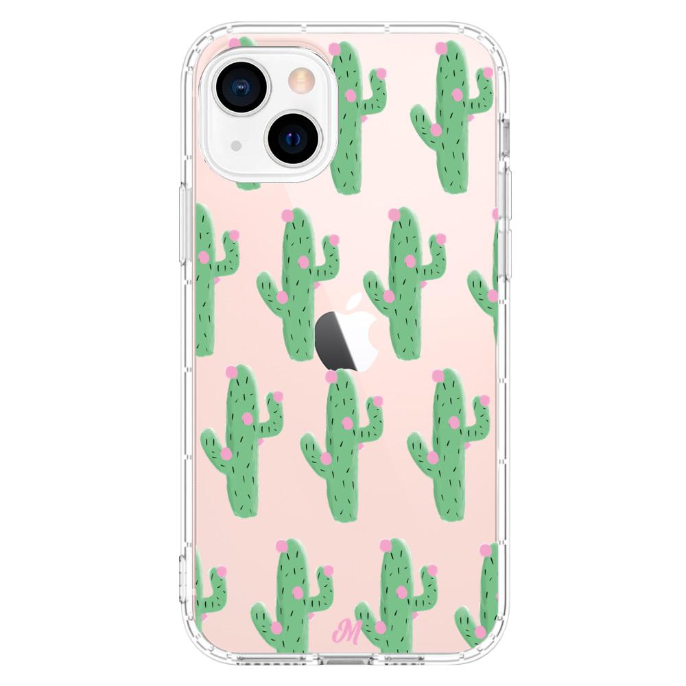 Case para iphone 13 Mini Cactus Con Flor Rosa  - Mandala Cases